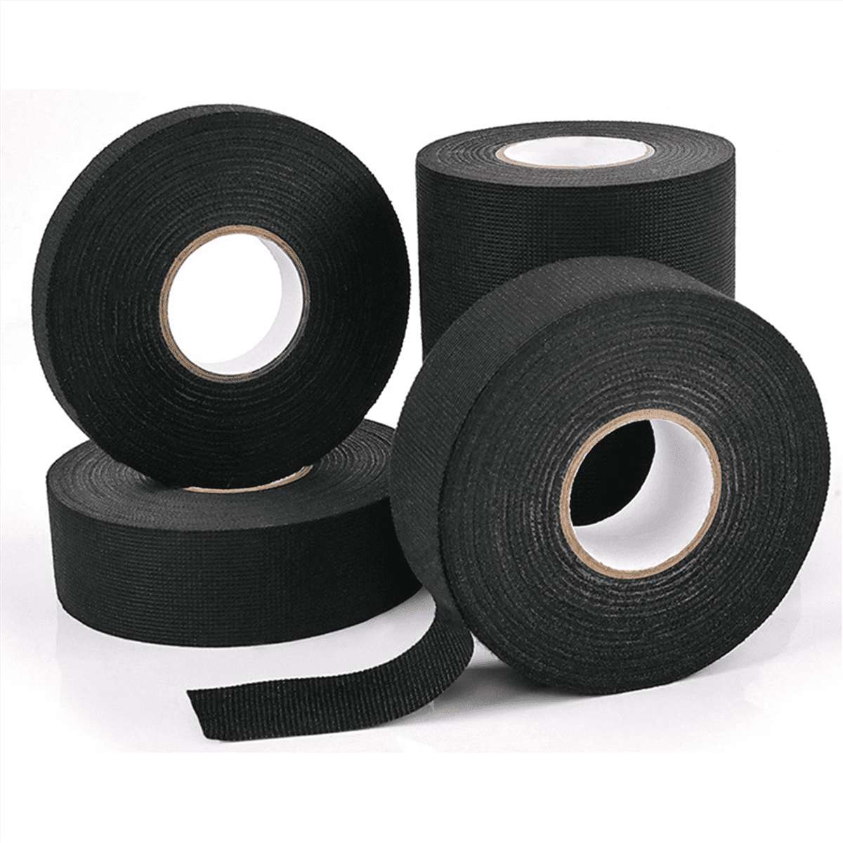 Heat Resistants Adhesive Tape Fabric Tape for Automotive Cable Harness Electrical Thermal Tape 50mmx15m,10 * Thermal tape,Black