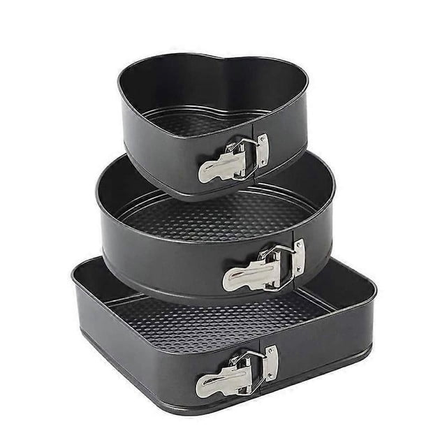3pc Carbon Steel Baking Dish Bakeware Non-stick Cake Mold Baking Tool