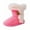 Pink, variant on Winter Girls Boots For Kids Soft Sole Slip Warm Lined Children Boot Shoes With Adjustable Closure For Outdoor Activities,Classic Ankle Boots Sizes 9 Little Kid(2.5-3 Years)