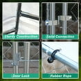 thumbnail image 3 of Wiilayok 15 x 15ft Outdoor Dog Kennel Heavy Large Outdoor Dog Playpen with Secure Lock Sturdy Galvanized Metal Frame with Waterproof Roof Cover(14.8‘L x 14.8’W x 5.8‘/7.6‘H), 3 of 8
