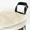 thumbnail image 5 of Black Woven Metal Basket with Cream Fabric Liner, 5 of 8