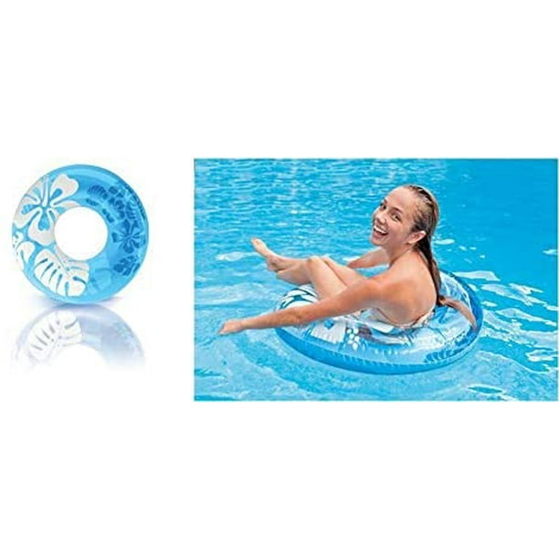 Saydy Swim Ring Floating Tube,inflatable Durable Round Shaped Furonghua Flower Floating Ring Summer Pool Beach Party Swimming Float Tube,water Fun Swi