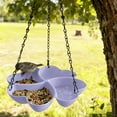 thumbnail image 5 of Hanging Bird Feeder and Waterer Tray, Four-Leaf Clover 4-Compartment Outdoor Feeder for Seeds Fruit Nuts, with Chain Hook for Garden Balcony Tree, 5 of 6