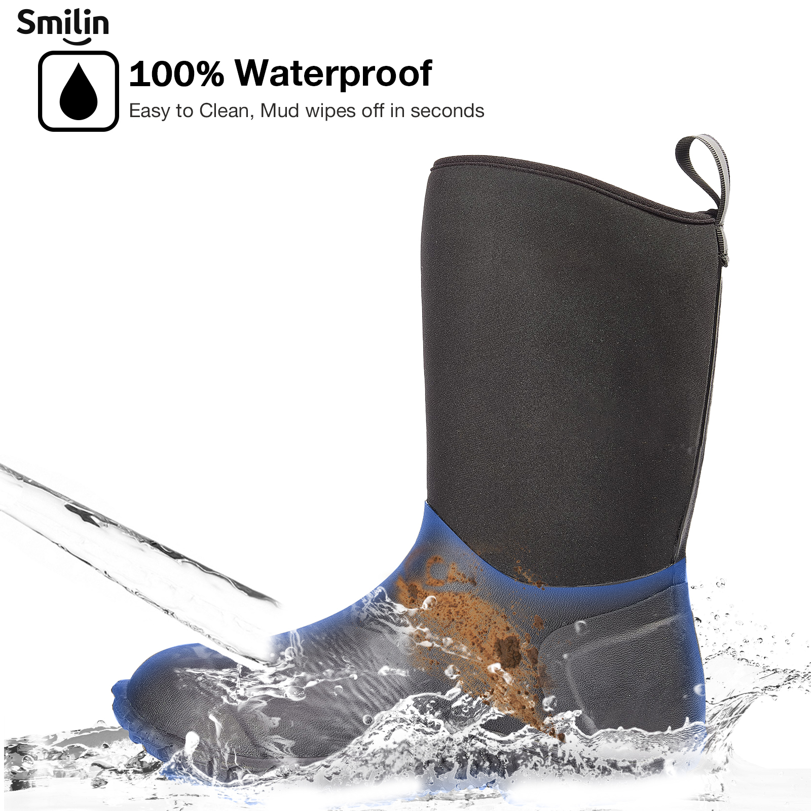 Smilin Women's Waterproof Garden Rain Boot photo 3
