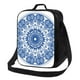 thumbnail image 1 of Disketp Blue Watercolor Bolsa Térmica Estampada para Almuerzo, Lonchera para Hombres y Mujeres Adultos, 1 of 7