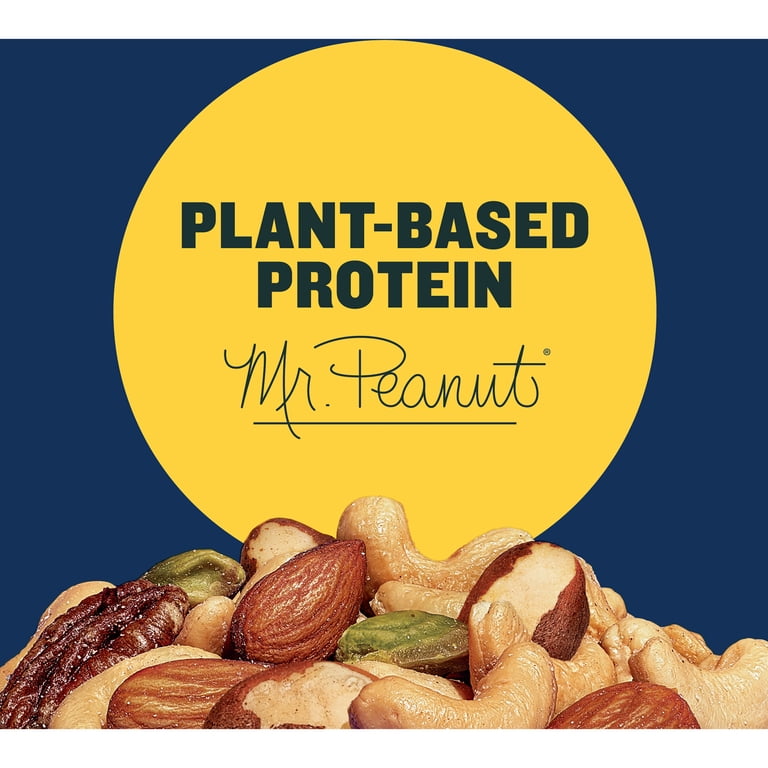 PLANTERS, Mixed Nuts, 15.25 oz Canister, Plant Based Protein