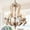 Weathered Wood, variant on Wooden Chandelier 5 Lights Pendant Light with Adjustable Chain Farmhouse Lighting for Living Room