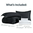 thumbnail image 4 of Swift Home 8PC Soft Microfiber Bed-in-a-Bag Sheet & Comforter Bedding Set, Full, Black, 4 of 5