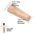thumbnail image 2 of Patas de madera rectas para muebles de 3 pulgadas, patas de mesa redondas de madera natural de 4 piezas La Vane con tornillos y protector de piso para muebles de bricolaje, sofá, sillón, cama, silla, 2 of 5