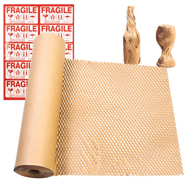 Kit de embalaje Hijelyn Honeycomb Paper para platos y cristalería