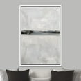 thumbnail image 3 of IDEA4WALL Framed Canvas Print Wall Art Gray Minimal Pastel Landscape Print Abstract Shapes Illustration Modern Art Decore Nordic Chic Relax/Zen for Living Room, Bedroom, Office - White 24"x36", 3 of 5