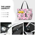 thumbnail image 3 of Pofeuu Funny Panda Draws A Heart Print Beach Bag,Waterproof Sandproof Beach Tote Bag, Large Capacity Foldable Beach Bags for Women, 3 of 7