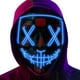 thumbnail image 3 of Poptrend Máscara de Halloween con luz LED para festivales, cosplay, disfraces de Halloween, fiestas de disfraces, carnaval, regalos (azul), 3 of 4