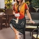 thumbnail image 3 of Easygdp Retro Space Rocket Launch para Vestido Transpirable de Mujer, Vestido Suelto de Manga Corta con Pliegues y Bolsillos para el Verano, 3 of 6