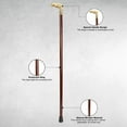 thumbnail image 4 of Ajuny Wooden Walking Cane Stick for Men Women Seniors with Detachable Eagle Nickle Handle Golden Folding Decorative Canes Rubber Tip 36 inch, 4 of 6
