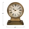 thumbnail image 2 of Creative Co-Op 3.62" Quartz Gold Metal Tabletop Clock, 2 of 3