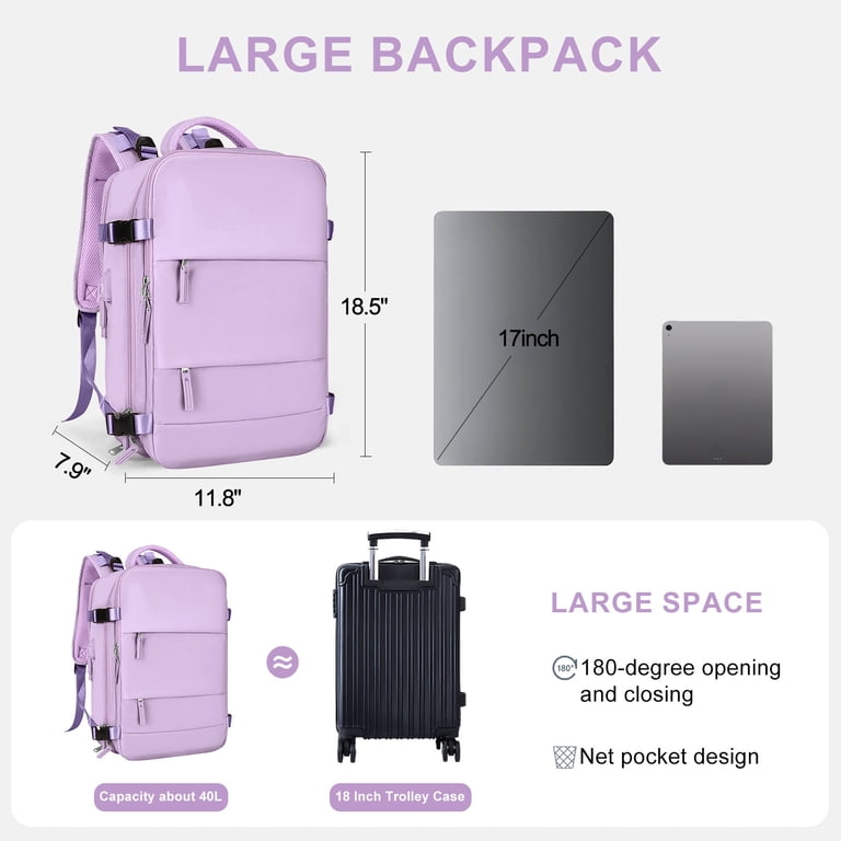 Dakimoe Large Travel Backpack, Airline Approved Carry-On photo 2