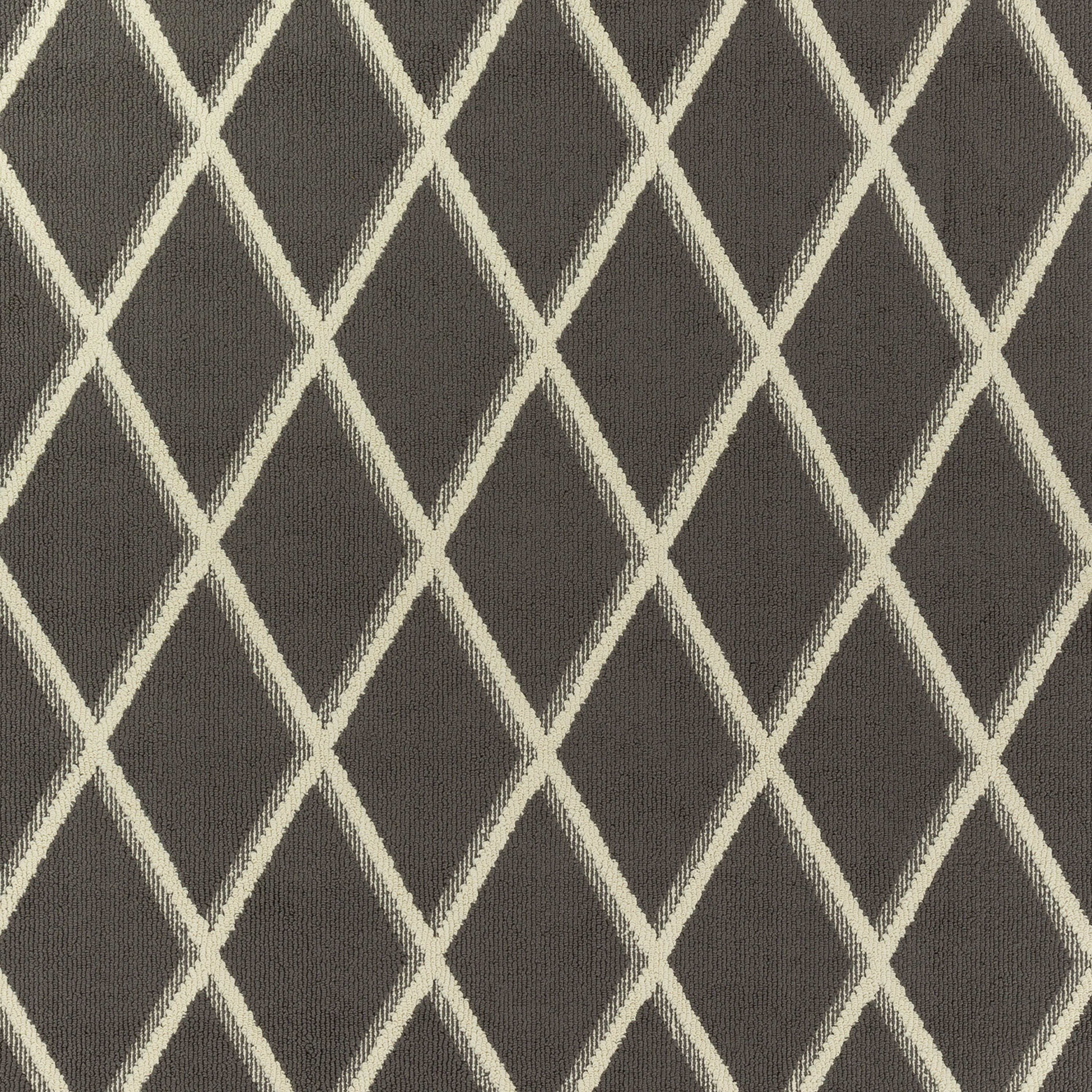 (2 pack) Mainstays Diamond Geometric High Low Pile Gray Indoor Accent Rug, 1'8"x2'6"