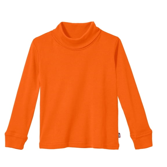 Boys and Girls Soft Cotton Turtleneck | Orange
