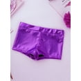 thumbnail image 7 of YiZYiF Girls Sequins Two Piece Ballet Dance Outfit Tank Crop Top with Shorts Dancewear Purple 10, 7 of 7