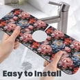 thumbnail image 6 of Sikiie Rose Flowers Splash Guard for Sink Faucet-1 PC Super Absorbent Fast Drying Mat Sink Gadgets-Splash Guard for Kitchen, Sink Mat, 6 of 7