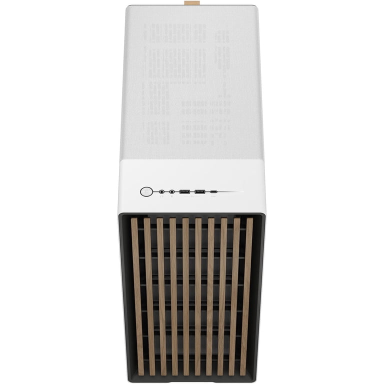 Fractal Design North TG ホワイト Fractal Design North ATX mATX Mid Tower PC Case, Chalk White, Oak