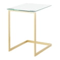 thumbnail image 3 of Zenn Contemporary End Table in Gold with Clear Glass by LumiSource, 3 of 6