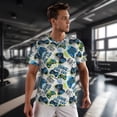 thumbnail image 3 of Wukai Game All Day Print Men's Short-Sleeved Mesh T-Shirt,Quick-Dry Short Sleeve Workout T-Shirt-Medium, 3 of 8