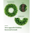 thumbnail image 2 of 20'' Boxwood Wreaths Front Door Artificial Spring Wreath. Wreaths for Front Door Farmhouse Wedding Green Year Round Indoor Outdoor for Summer Wreath St Patricks Day Decorations -(Hello Sign), 2 of 9