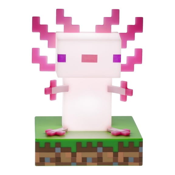 Minecraft Officially Licensed Axolotl Free Standing Desk Light, Gaming Room Decor and Merchandise for Boys and Girls, Nightlight Gift Accessory for Playroom and Bedroom  - Paladone