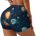 thumbnail image 2 of Fotbe Solar System And Planets Seamless Shorts, Womens Workout Shorts High Waist Stretch Booty Short for Gym/Yoga/Running/Biking-Small, 2 of 9