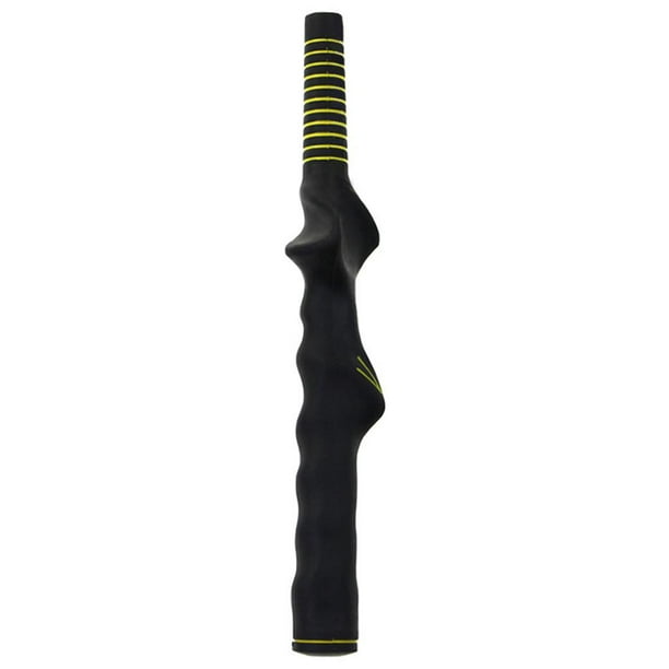 Accesorio de golf Empuñaduras de posicionamiento manual Herramienta de práctica de entrenamiento de swing para principiantes Negro Amarillo 9.15 mm kusrkot Agarre del palo de golf
