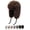 Brown, variant on Winter Hat for Women, Ladies Russian Ushanka Furry Trapper Hat with Warmer Ear Flaps and Glitter Design