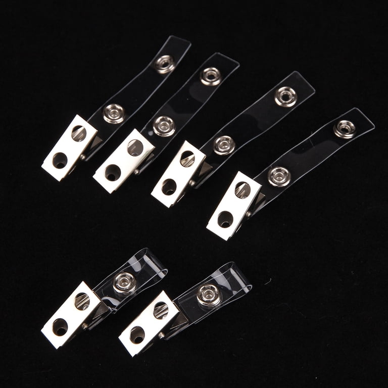 Metal Badge Clips With Pvc Straps For Id Cards And Name Tags 25 Pcs ...