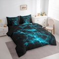 thumbnail image 2 of Homewish Glowing Lightning 7-Piece Twin Bedding,Contemporary Aesthetic Bedding Comforter Set,Black Reversible, 2 of 8