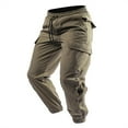 thumbnail image 1 of Ediodpoh Pantalon de Randonnée pour Homme Pantalon Cargo Léger Homme Sergé de Coton Extensible Coupe Décontractée devant Plat Pantalon pour Homme Brun TTTG, 1 of 6