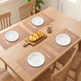 thumbnail image 3 of Unique Bargains 6pcs Stylish Faux Leather Placemats Coffee 16.9"x11.8", 3 of 6