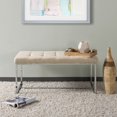 thumbnail image 5 of CorLiving Huntington Wide Chrome Base Rectangular Fabric Bench, 5 of 5