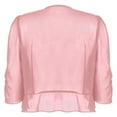 thumbnail image 5 of MSemis Womens 3/4 Sleeve Ruffle Chiffon Bolero Shrug Cardigan, 5 of 6