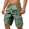 thumbnail image 5 of Big And Tall Men's Cargo Shorts With Elastic Waist And Drawstring Featuring Durable Fabric And Contrast Pocket Lining For Summer Work Hiking Fishing Mint Green XXXXXL, 5 of 5