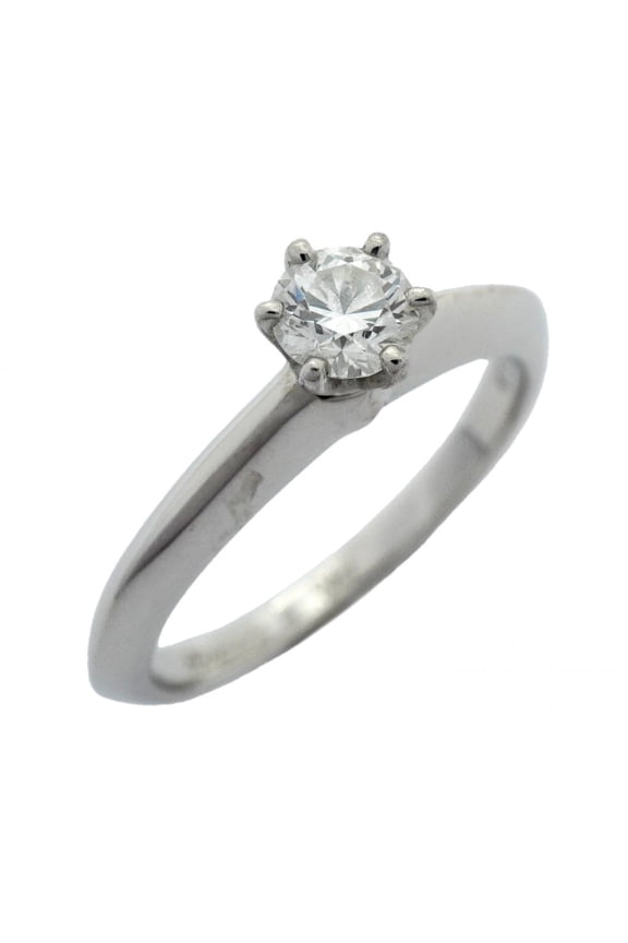Pre-Owned Tiffany Solitaire Ring, 1PD, Pt950 Platinum, 0.22ct Diamond, Size 5.5, Women's