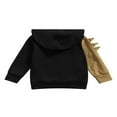 thumbnail image 3 of POINTERTECK Infant Boys Color Block Hooded Sweatshirt Kids Dinosaur Pattern Long Sleeve Zipper Cardigan with Pockets, 3 of 6