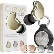 CURVD Cliq Earplugs with Swappable Covers, Stylish Noise Reduction for Concerts, Noise Sensitivity & More (Metallic)
