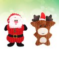 thumbnail image 4 of 2 adorables juguetes de peluche de ciervo de Papá Noel con sonido para masticar y morder (estilo aleatorio), 4 of 8