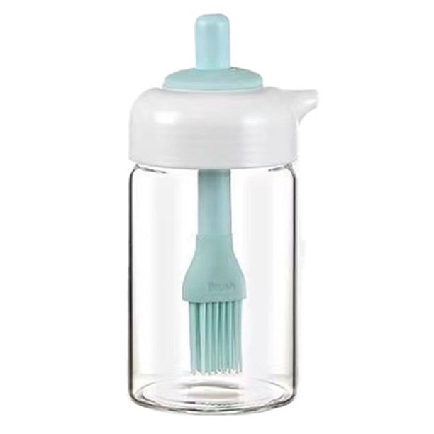 Botella dispensadora de aceite tipo prensa, contenedor de aceite de oliva, cepillo for cocinar, almacenamiento de condimentos for uso en la cocina