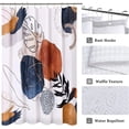 thumbnail image 3 of Boho Shower Curtain Mid Century Abstract Shower Curtain Modern Shower Curtain Set Retro Gold Neutral Shower Curtains Waterproof Bathroom Set Decor with 12 Shower Curtain Hooks 36x72, 3 of 5
