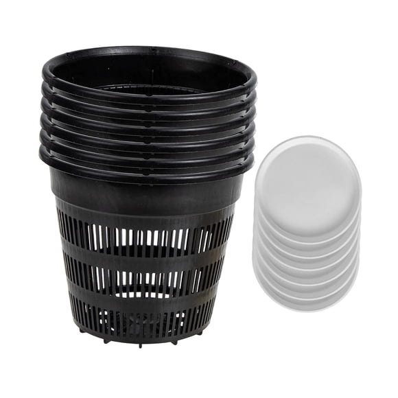 6 piezas de macetas, vasos, contenedores reutilizables para cultivo y trasplante en patios e interiores. 14 cm
