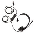 thumbnail image 4 of Auriculares De Negocios USB, Ajuste De Volumen Negro Duradero Plug And Play Auriculares De Un Solo Oído Con Cable Para Oficinas Para Centros De Llamadas, 4 of 8