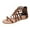 Brown, variant on Anuirheih Flatform Sandals for Women, Rhinestone Hollow Back Zipper Comfort Woven Cutout Open Toe Non-slip Sandals for Beach Dress(Beige）