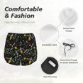 thumbnail image 4 of Balery Wasp and Florals Pantalones cortos deportivos para mujer con forro y dos bolsillos, elásticos, para entrenamiento, gimnasio, yoga-X-Large, 4 of 7